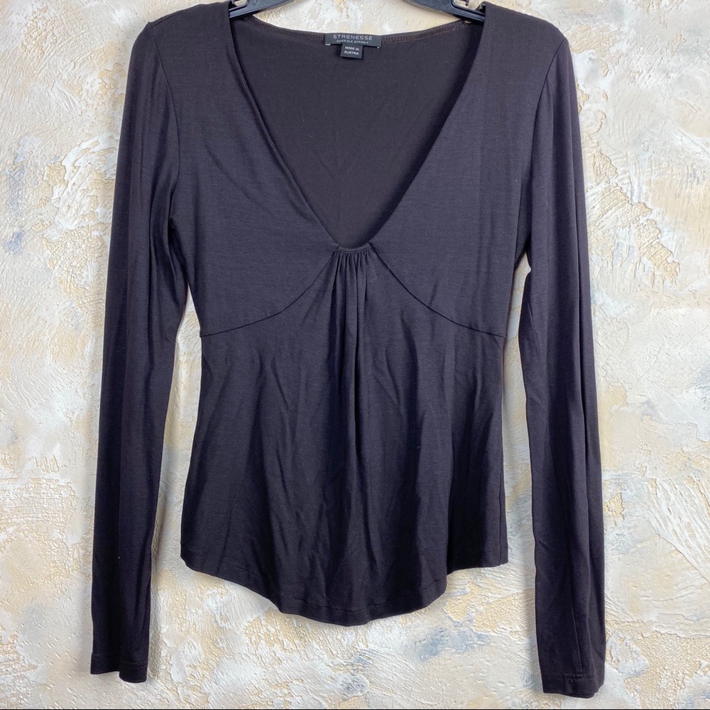 Strenesse Gabriele Strehle Dark‎ Brown Knit Shirt